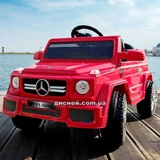 Детский электромобиль M 2788 EBLR-3 Mercedes, кожаное сиденье, красный